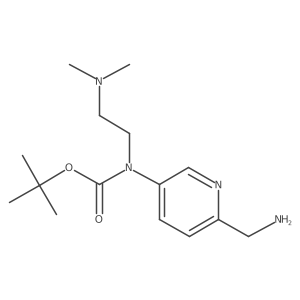 tert-butyl N-[6-(aminomethyl)pyridin-3-yl]-N-[2-(dimethylamino)ethyl]carbamate Structure