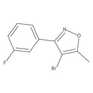 4-Bromo-3-(3-fluorophenyl)-5-methyl-1,2-oxazole Structure