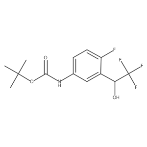 tert-butyl N-{4-fluoro-3-[(1S)-2,2,2-trifluoro-1-hydroxyethyl]phenyl}carbamate Structure