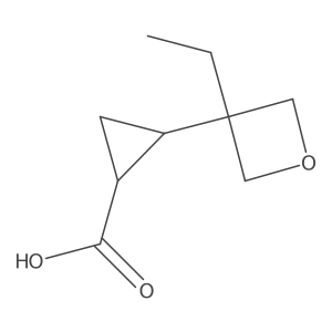 rac-(1R,2R)-2-(3-ethyloxetan-3-yl)cyclopropane-1-carboxylic acid结构式