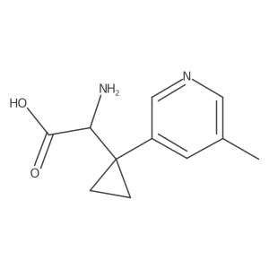 2-Amino-2-[1-(5-methylpyridin-3-yl)cyclopropyl]acetic acid Structure