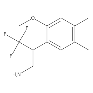 3,3,3-Trifluoro-2-(2-methoxy-4,5-dimethylphenyl)propan-1-amine Structure
