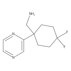 [4,4-Difluoro-1-(pyrazin-2-yl)cyclohexyl]methanamine结构式