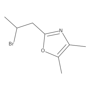 2-(2-Bromopropyl)-4,5-dimethyl-1,3-oxazole结构式
