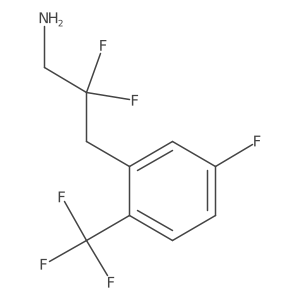 2,2-Difluoro-3-[5-fluoro-2-(trifluoromethyl)phenyl]propan-1-amine结构式