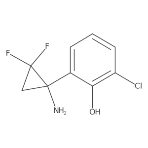 2-(1-Amino-2,2-difluorocyclopropyl)-6-chlorophenol结构式