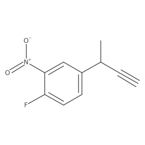 4-(But-3-yn-2-yl)-1-fluoro-2-nitrobenzene结构式