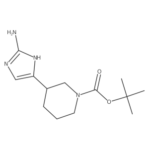 tert-butyl 3-(2-amino-1H-imidazol-5-yl)piperidine-1-carboxylate结构式
