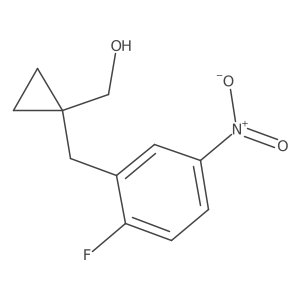 {1-[(2-Fluoro-5-nitrophenyl)methyl]cyclopropyl}methanol结构式