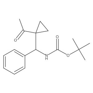 tert-butyl N-[(1-acetylcyclopropyl)(phenyl)methyl]carbamate Structure