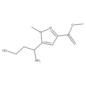 methyl 5-(1-amino-3-hydroxypropyl)-1-methyl-1H-pyrazole-3-carboxylate Structure