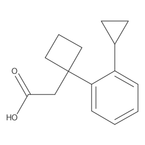 2-[1-(2-Cyclopropylphenyl)cyclobutyl]acetic acid结构式