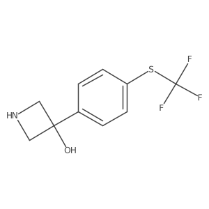 3-{4-[(Trifluoromethyl)sulfanyl]phenyl}azetidin-3-ol Structure
