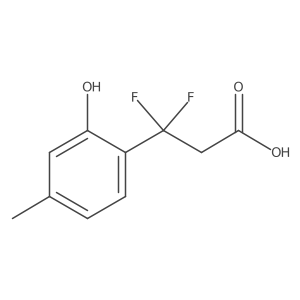 3,3-Difluoro-3-(2-hydroxy-4-methylphenyl)propanoic acid结构式
