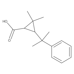 2,2-Dimethyl-3-(2-phenylpropan-2-yl)cyclopropane-1-carboxylic acid结构式