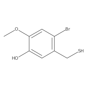 4-Bromo-2-methoxy-5-(sulfanylmethyl)phenol结构式