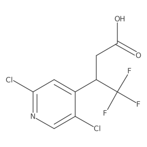 3-(2,5-Dichloropyridin-4-yl)-4,4,4-trifluorobutanoic acid结构式