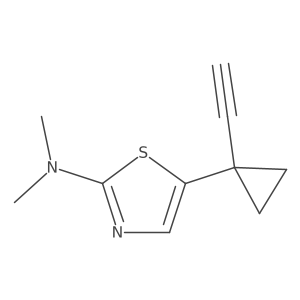 5-(1-ethynylcyclopropyl)-N,N-dimethyl-1,3-thiazol-2-amine Structure