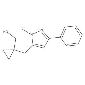 {1-[(1-methyl-3-phenyl-1H-pyrazol-5-yl)methyl]cyclopropyl}methanol结构式
