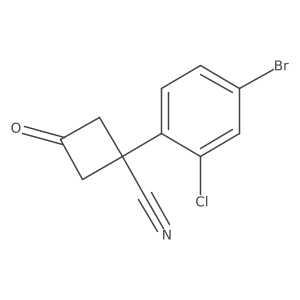 1-(4-Bromo-2-chlorophenyl)-3-oxocyclobutane-1-carbonitrile Structure