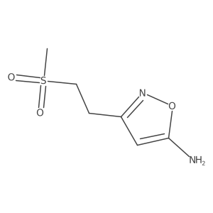 3-(2-Methanesulfonylethyl)-1,2-oxazol-5-amine结构式