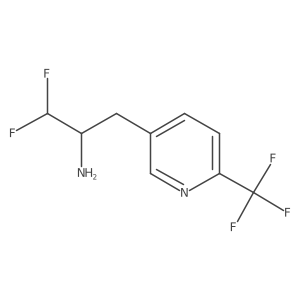 1,1-Difluoro-3-[6-(trifluoromethyl)pyridin-3-yl]propan-2-amine结构式