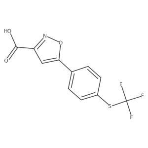 5-{4-[(Trifluoromethyl)sulfanyl]phenyl}-1,2-oxazole-3-carboxylic acid Structure