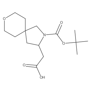 2-(2-(tert-Butoxycarbonyl)-8-oxa-2-azaspiro[4.5]decan-3-yl)acetic acid Structure