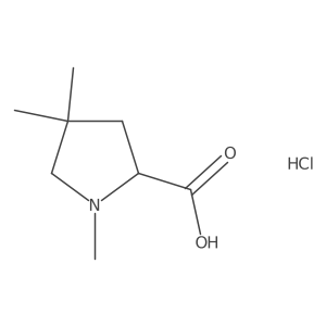 1,4,4-Trimethylpyrrolidine-2-carboxylic acid hydrochloride结构式