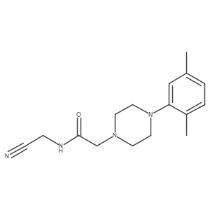 N-(Cyanomethyl)-2-[4-(2,5-dimethylphenyl)piperazin-1-yl]acetamide结构式