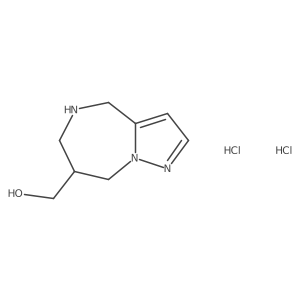 (5,6,7,8-Tetrahydro-4H-pyrazolo[1,5-a][1,4]diazepin-7-yl)methanol dihydrochloride结构式