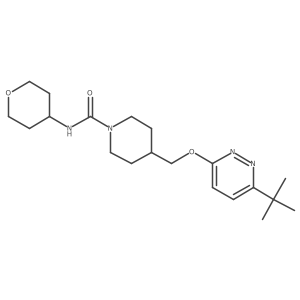 4-{[(6-tert-butylpyridazin-3-yl)oxy]methyl}-N-(oxan-4-yl)piperidine-1-carboxamide结构式