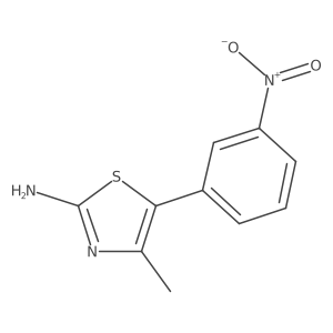 4-Methyl-5-(3-nitro-phenyl)-thiazol-2-ylamine结构式