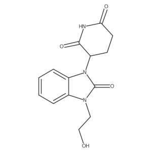 3-(3-(2-Hydroxyethyl)-2-oxo-2,3-dihydro-1H-benzo[d]imidazol-1-yl)piperidine-2,6-dione Structure
