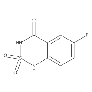 O=C1NS(=O)(=O)Nc2ccc(F)cc21结构式
