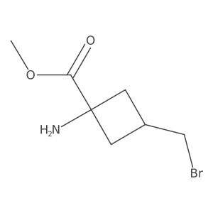 Methyl 1-amino-3-(bromomethyl)cyclobutane-1-carboxylate Structure