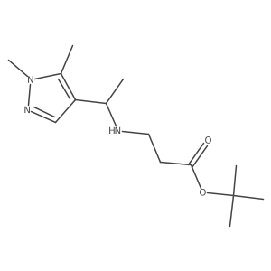 tert-butyl 3-{[1-(1,5-dimethyl-1H-pyrazol-4-yl)ethyl]amino}propanoate Structure