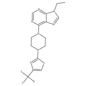9-ethyl-6-{4-[4-(trifluoromethyl)-1,3-thiazol-2-yl]piperazin-1-yl}-9H-purine Structure