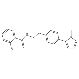 2-chloro-N-{2-[4-(1-methyl-1H-pyrazol-5-yl)phenyl]ethyl}benzamide Structure