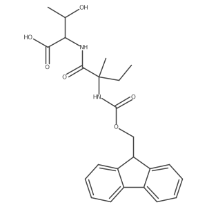 (2S,3R)-2-[2-({[(9H-fluoren-9-yl)methoxy]carbonyl}amino)-2-methylbutanamido]-3-hydroxybutanoic acid结构式