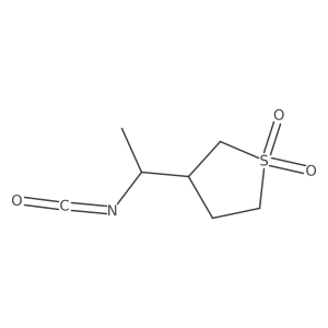 3-(1-Isocyanatoethyl)-1lambda6-thiolane-1,1-dione结构式