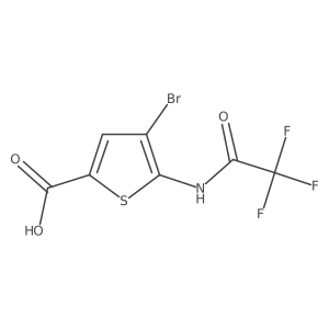 4-Bromo-5-(2,2,2-trifluoroacetamido)thiophene-2-carboxylic acid Structure