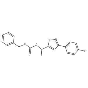 benzyl N-{1-[3-(4-bromophenyl)-1,2,4-oxadiazol-5-yl]ethyl}carbamate结构式