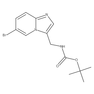 tert-butyl N-({6-bromoimidazo[1,2-a]pyridin-3-yl}methyl)carbamate Structure
