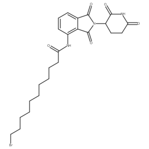 11-bromo-N-[2-(2,6-dioxo-3-piperidyl)-1,3-dioxo-isoindolin-4-yl]undecanamide结构式