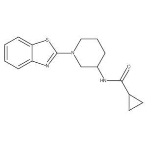 N-[1-(1,3-benzothiazol-2-yl)piperidin-3-yl]cyclopropanecarboxamide Structure
