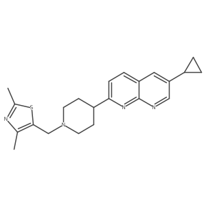 6-Cyclopropyl-2-{1-[(2,4-dimethyl-1,3-thiazol-5-yl)methyl]piperidin-4-yl}-1,8-naphthyridine Structure