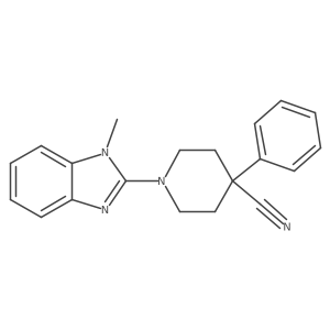 1-(1-methyl-1H-1,3-benzodiazol-2-yl)-4-phenylpiperidine-4-carbonitrile Structure
