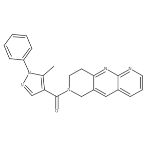 5-methyl-1-phenyl-4-{6H,7H,8H,9H-pyrido[2,3-b]1,6-naphthyridine-7-carbonyl}-1H-pyrazole Structure