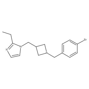 1-({1-[(4-bromophenyl)methyl]azetidin-3-yl}methyl)-2-ethyl-1H-imidazole结构式